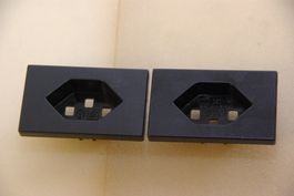 2x FLF Steckdosen Abdeckung, schwarz