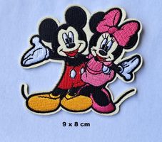 MICKYMAUS  &  MINNIEMAUS - Aufnäher - Aufbügler - 9x8cm