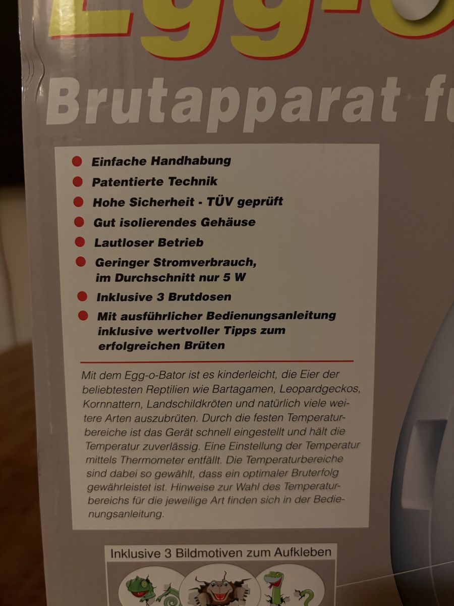 Altro in Accessori per animali: Egg o bator / Reptilien Brutkasten – Nuovo e nell'imballaggio originale da Luzern venduto da Alisha_10 3