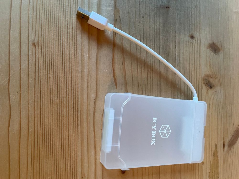 ICY BOX IB-AC703-C Adattatore USB 3.0 Type-C Per Hard Disk E SSD 2.5'' - Custodia Protettiva Inclusa - Bianco