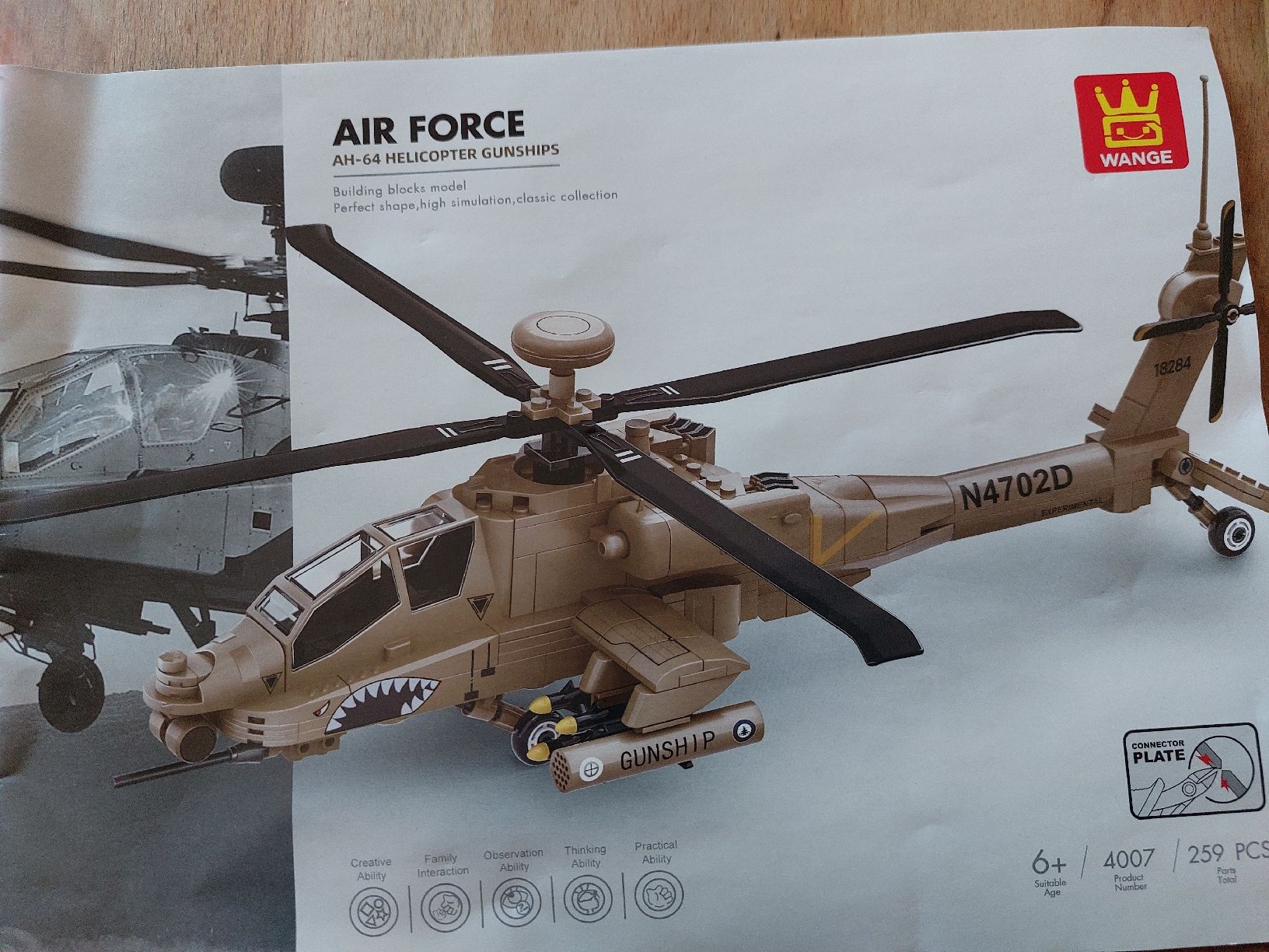 Kit di costruzioni: Apache AH64 Helikopter aus Klemmbausteinen – Nuovo (secondo la descrizione) da Roggwil BE venduto da zoeri46