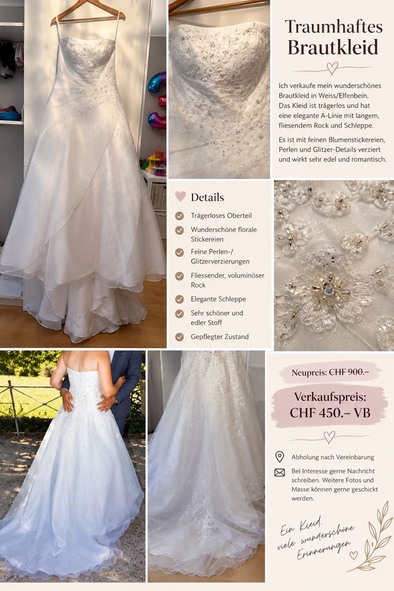 Vestiti: Wunderschönes Hochzeitskleid – Usato da Recherswil venduto da san_mlf9