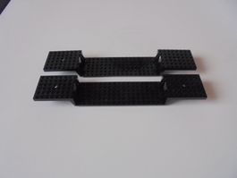 LEGO - 2 - SCHWARZE - EISENBAHN - PLATTEN