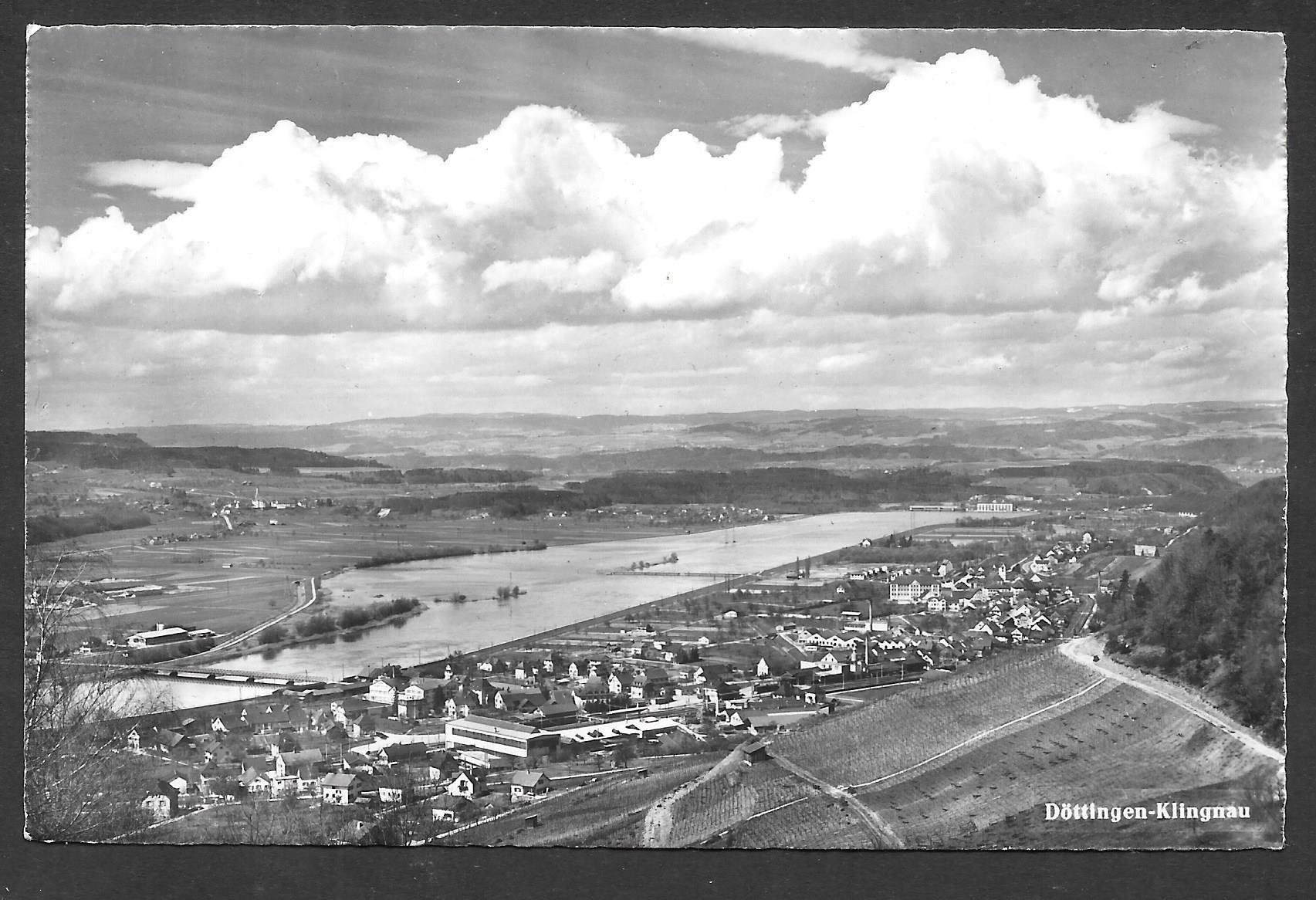 Cartoline postali: Döttingen  - Klingnau Gesamtansicht – Usato da Olten venduto da clotaldi