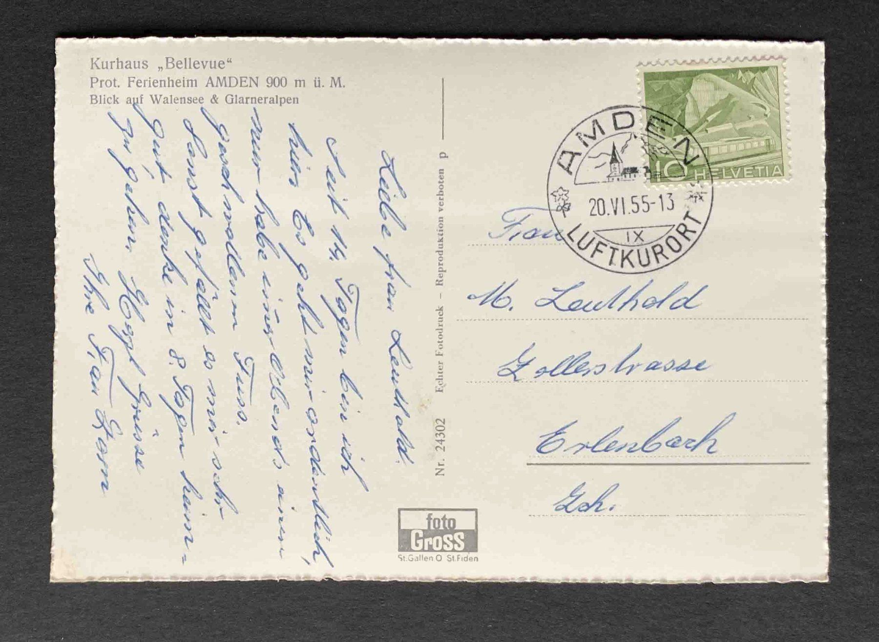 Cartoline postali: AK Amden Kurhaus Bellevue – Usato da Goldau venduto da artelier1 1