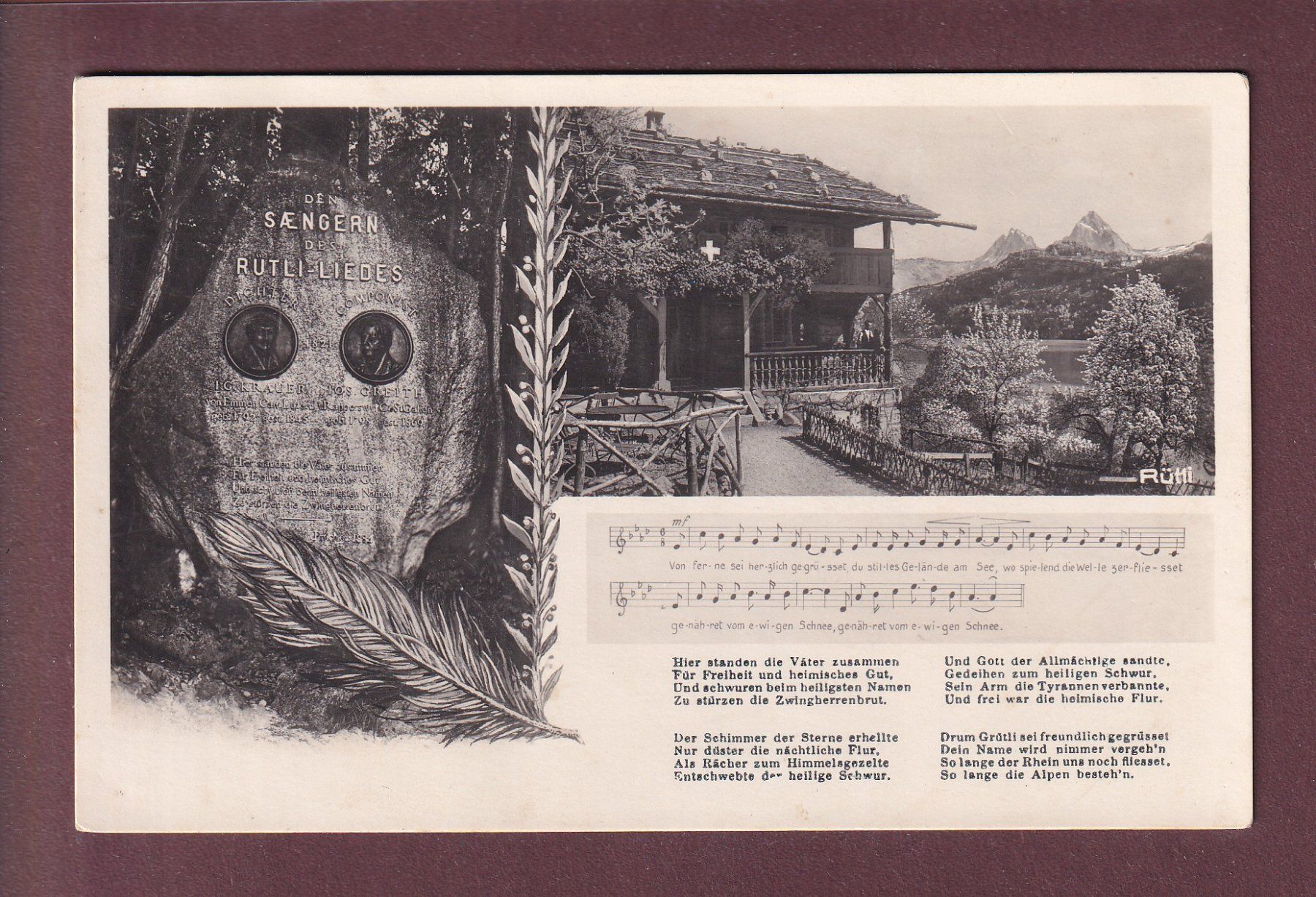 Cartoline postali: RÜTLI und Rütli-Liedes – Usato da Pully venduto da nicecards