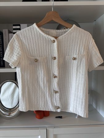 H&m Bouclé Oberteil jäckli chic cc Look Zara COS 