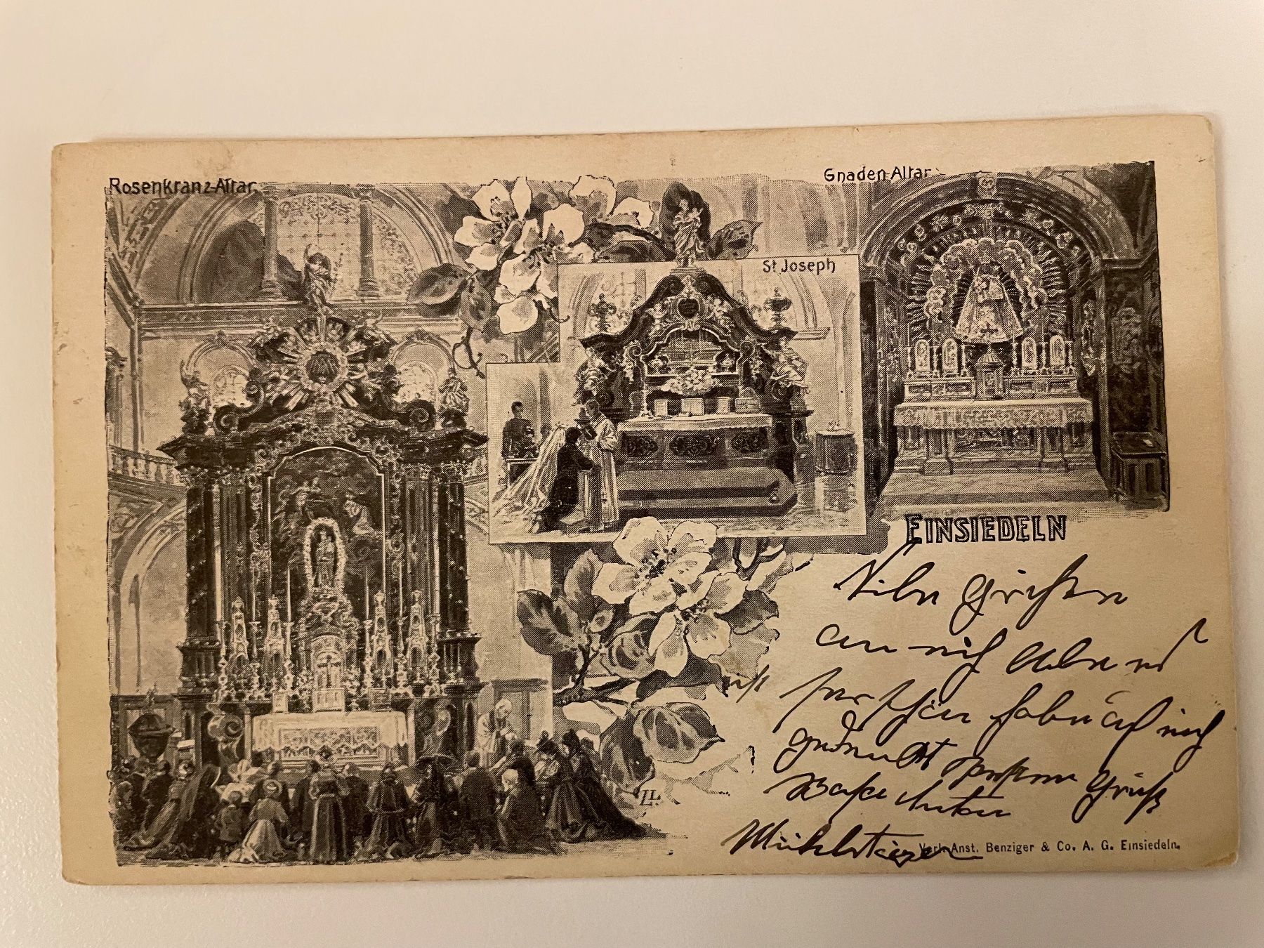 Cartoline postali: Einsiedeln 1904 – Usato da Faido venduto da Luca555