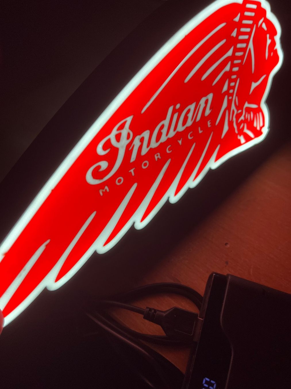 Lampade: Lampe lightbox décoration Indian Motorcycle – Nuovo (secondo la descrizione) da Noville venduto da Berlusconi55 2