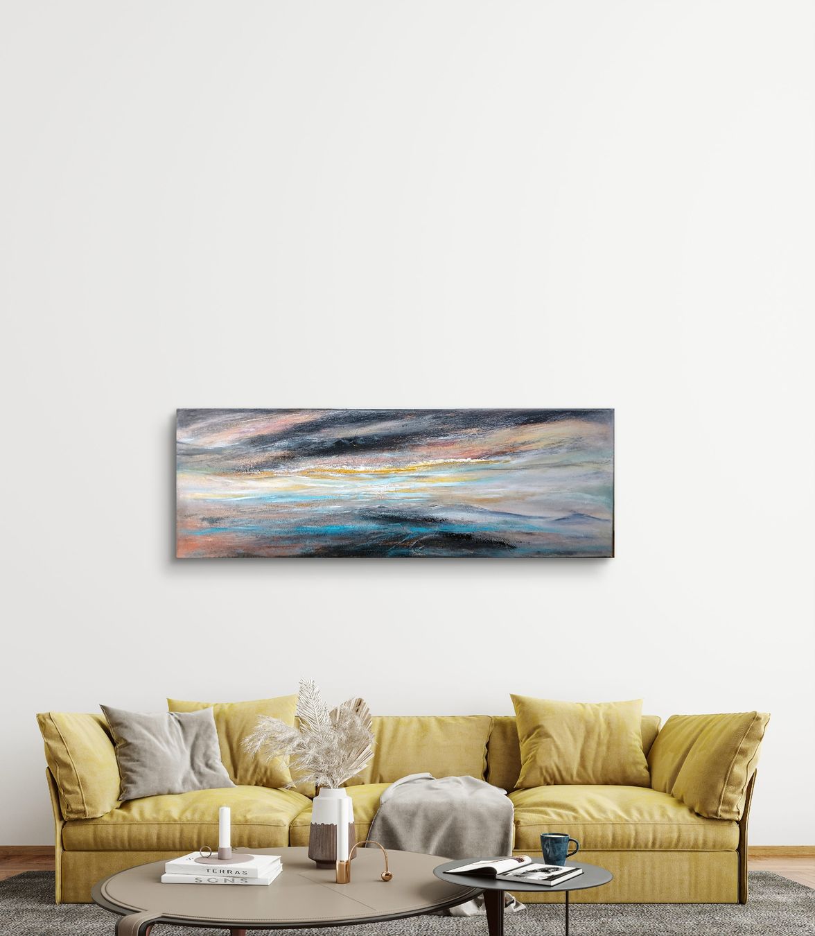 Dipinti: Abstraktes Acrylbild, Landschaft, 120x40cm – Nuovo e nell'imballaggio originale da Beinwil am See venduto da Superchance 3
