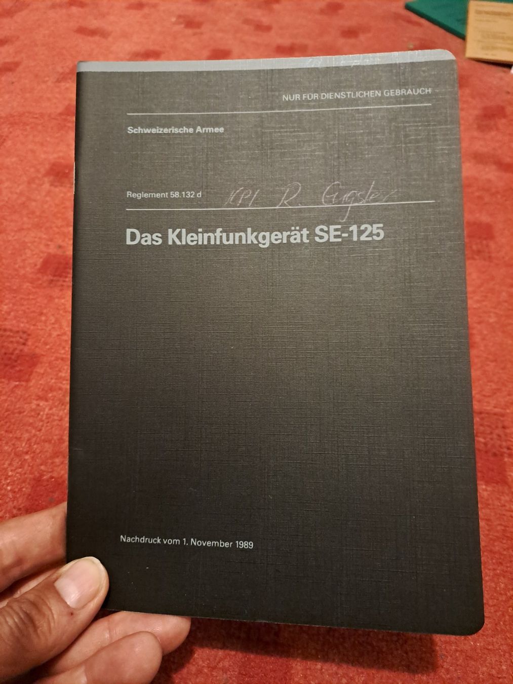 Libri: Reglement Das Kleinfunkgeräht , SE 125 " – Usato da St.Gallen venduto da Infanteriewerk 1