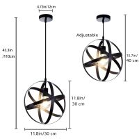 NEU Braune Industrielle Vintage Hängelampe 30cm
