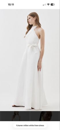 Karen Millen linen blend maxi dress xs