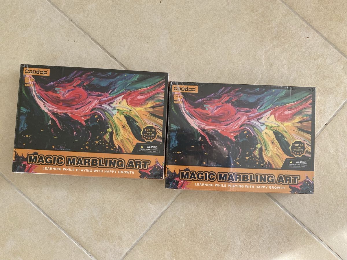 Kit bricolage: 2 x Magic marbling art - NEU – Nuovo e nell'imballaggio originale da Grasswil venduto da pp7830