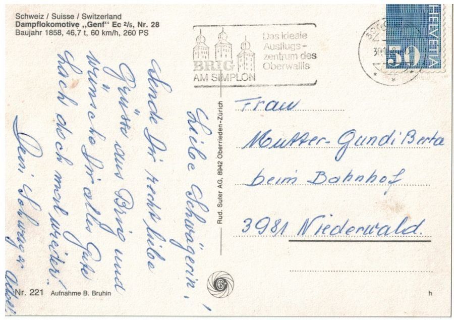 Cartoline postali: Dampf-Lok GENF Ec 2/5 Nr. 28 – Usato da Frauenfeld venduto da POML 1
