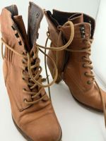 Braune Stiefeletten mit Absatz, Grösse 35
