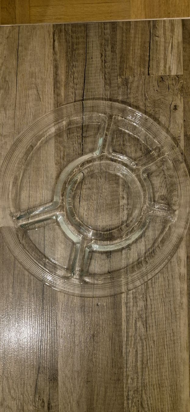 Piatti: 6 Fondue Chinoise Teller Hergiswil Glas – Usato da Basel venduto da Waldfee06
