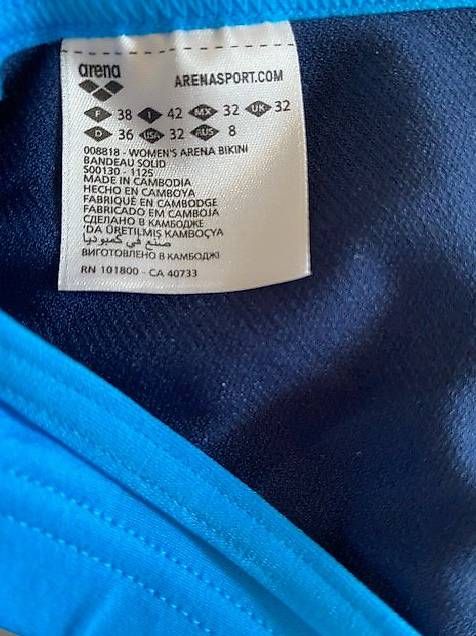 Costumi da bagno & Bikini: Arena Bikini Bandeau türkis – Usato da Schaffhausen venduto da dianazucca 4