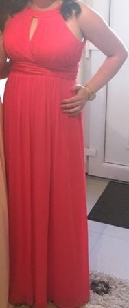 Damen Abendkleid rot-rosa Gr.42