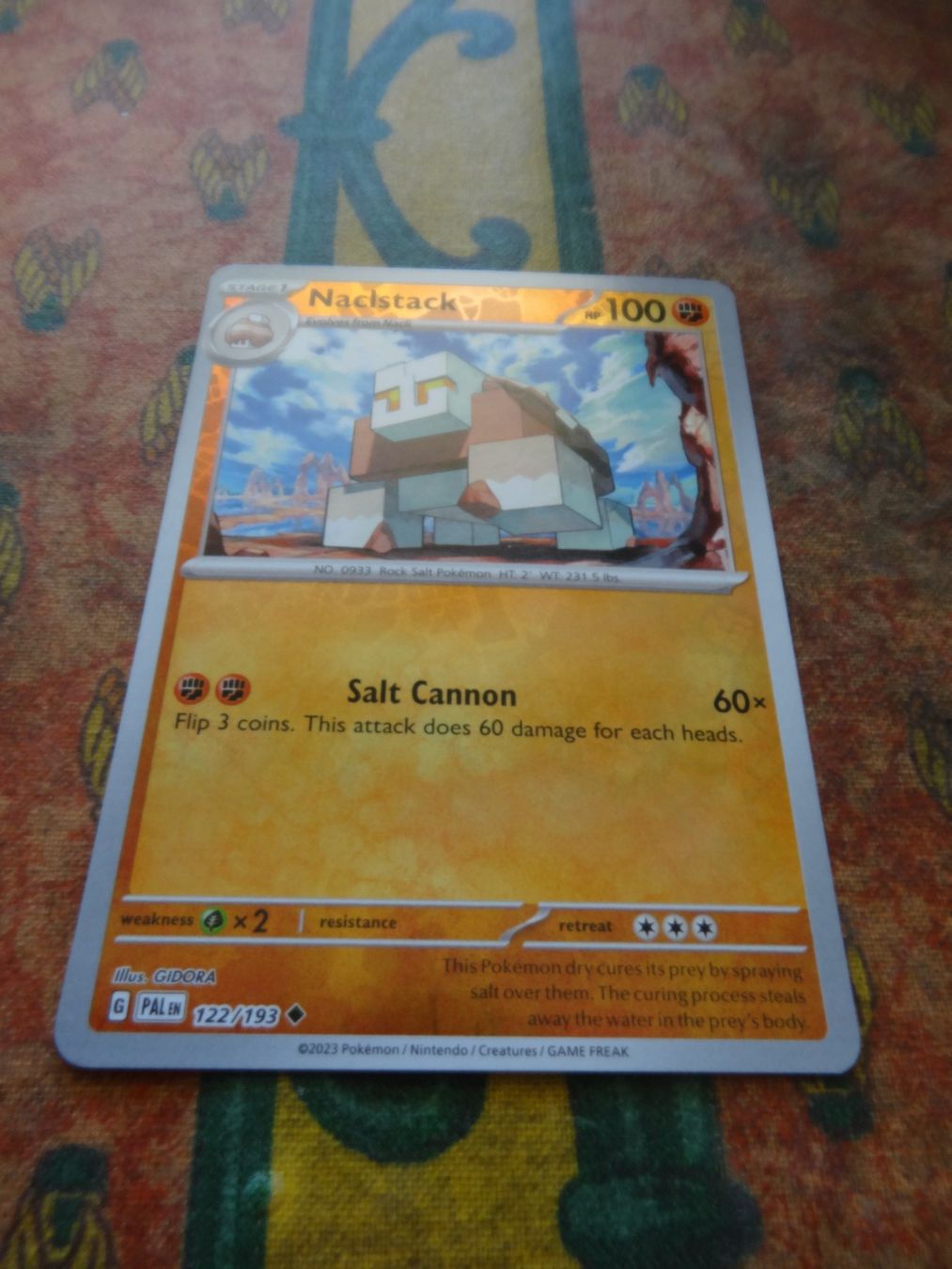Pokémon Carte collezionabili: POKEMON  Naclstack   G  PAL EN  122/193    HP100   2023 – Usato da Romanel-sur-Lausanne venduto da Swift13