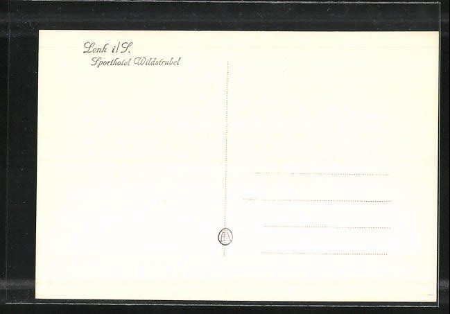 CPA Lenk i. S., Sporthotel Wildstrubel | Acheter sur Ricardo