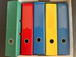 5 x Ordner (28.5 x 32 x 7.5 cm)