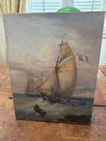 Tableau de marine ancien, voiliers français, à saisir!