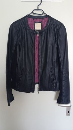 Esprit Leder Jacke für Damen schwarz gr 42