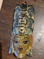 Handgemachte Holz Maya Maske, Wand dekor 9X20 cm ALT