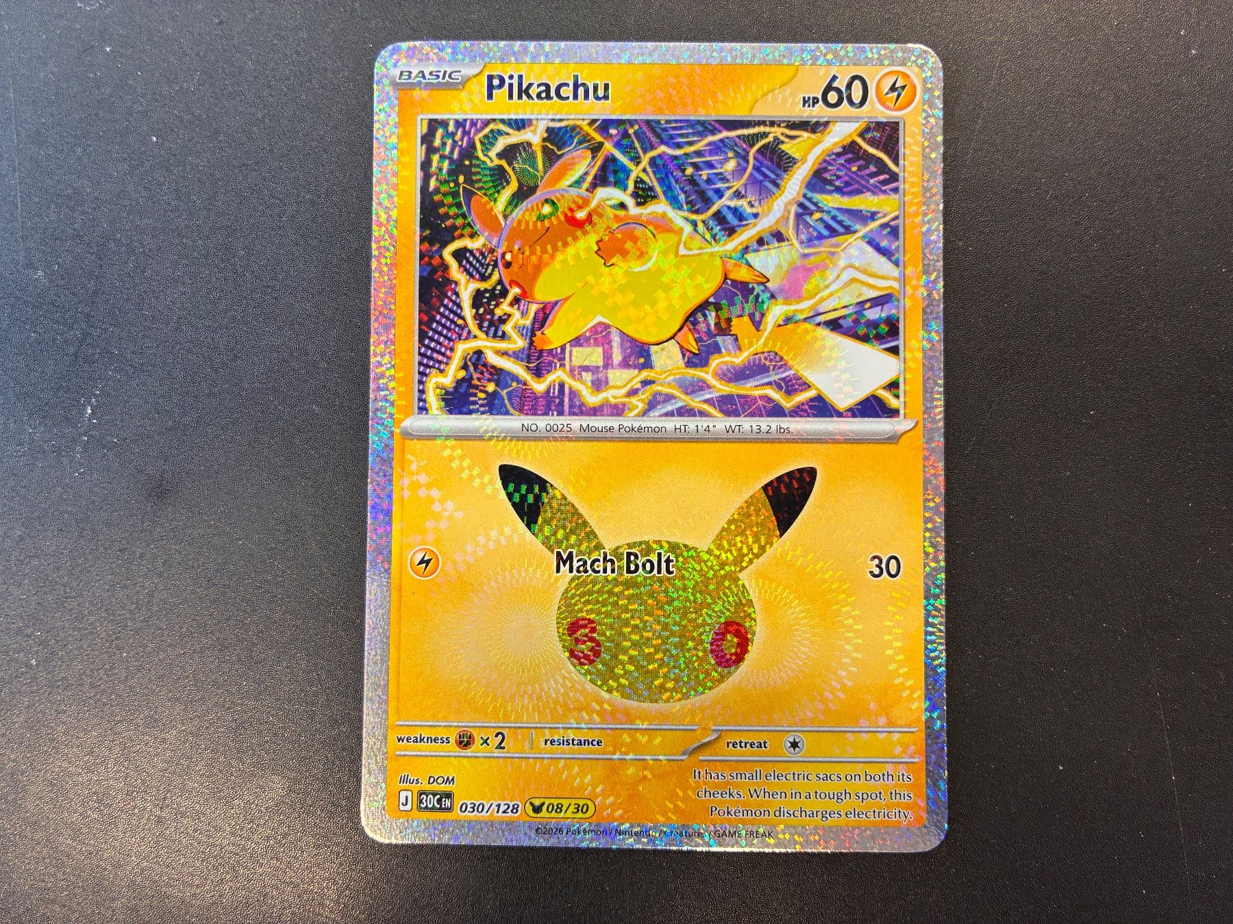 Pokémon Carte collezionabili: Pikachu 030/128 - 30th Celebration - en – Nuovo (secondo la descrizione) da Hütten venduto da yve_tf69