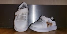 Chaussures bébé blanches, motif ours - Taille 23🧸!