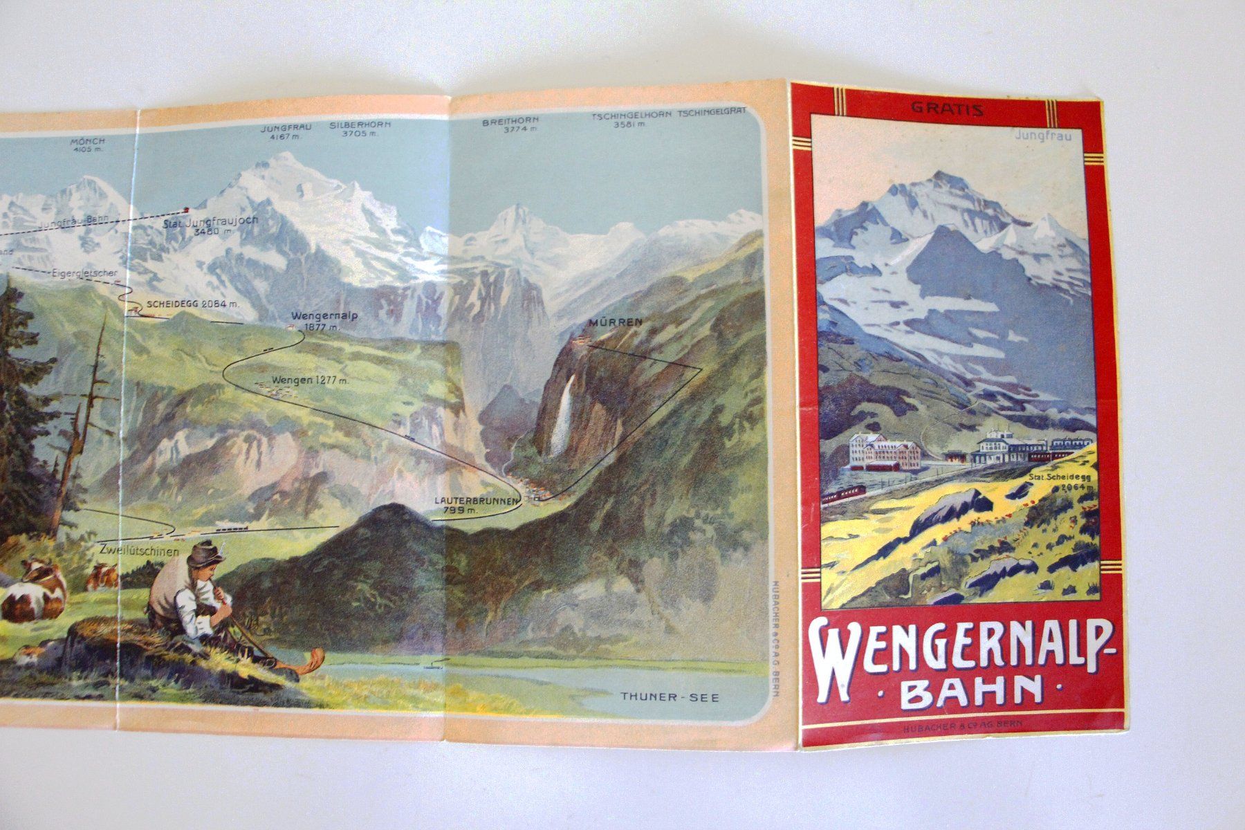 Documenti: PROSPEKT WENGERNALP-BAHN BROCHURE ca. 1910 – Usato da St. Gallen venduto da modernetc 2