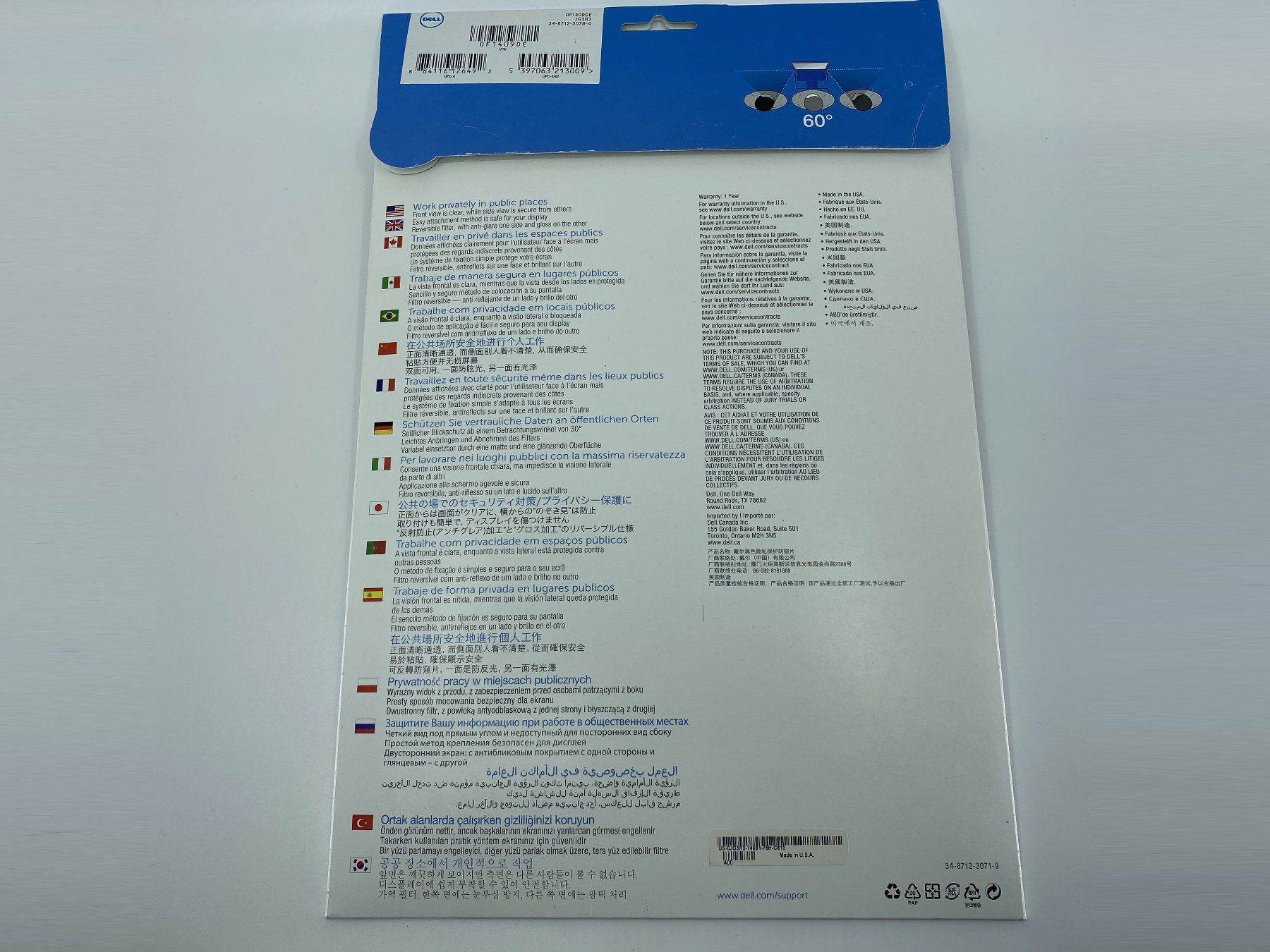 Dell Portables: Dell Privacy Filter 14" Widescreen JG3R3 – Neuf (Voir description) à Langwiesen par Restposten-24 2