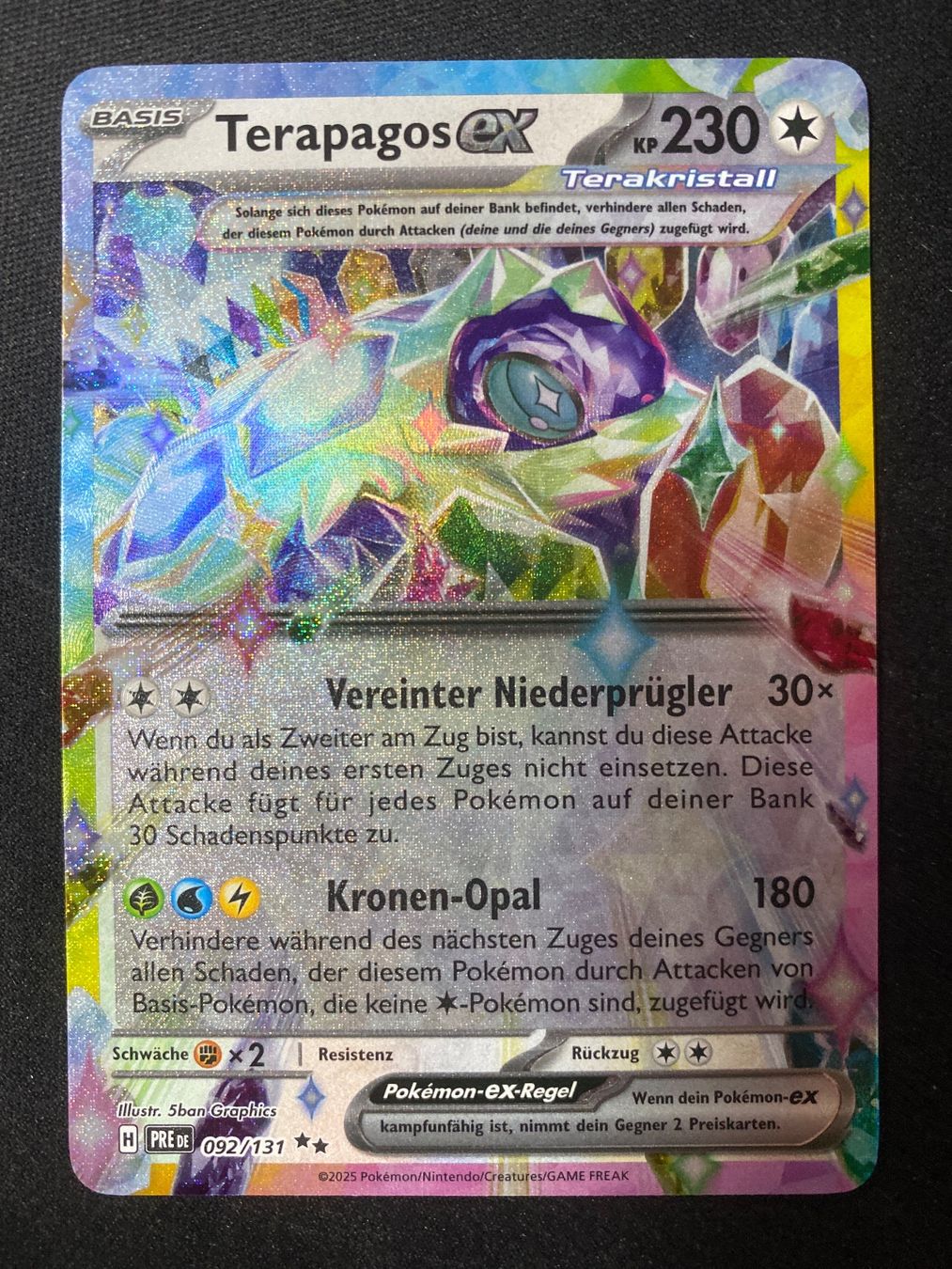 Pokémon Carte collezionabili: Terapagos ex 92 - Double Rare - Prismatic Evolutions - DE – Nuovo (secondo la descrizione) da Hausen AG venduto da Shrade