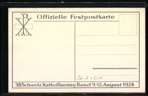 Ansichtskarten: Basel, Schweizer Katholikentag in der St – Gebraucht aus Berlin von bartko-reher 1
