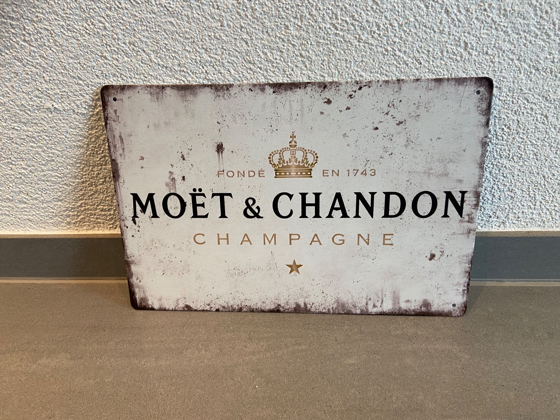 Insegne: MOET & CHANDON Vintage Blechschild ! – Nuovo e nell'imballaggio originale da Seon venduto da Aaargauer01 5