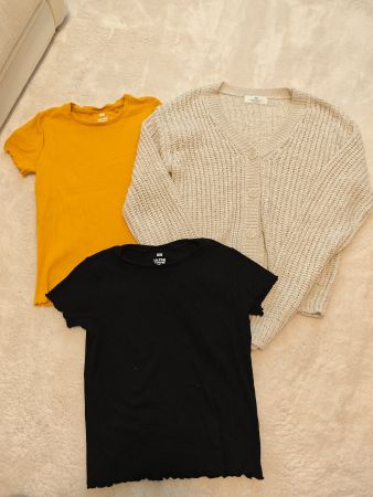 3er Set: Strickjacke, T-Shirt - Top Zustand, 158/164!