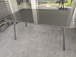 Glastisch, Esstisch, Gartentisch, Grau, Top Zustand!