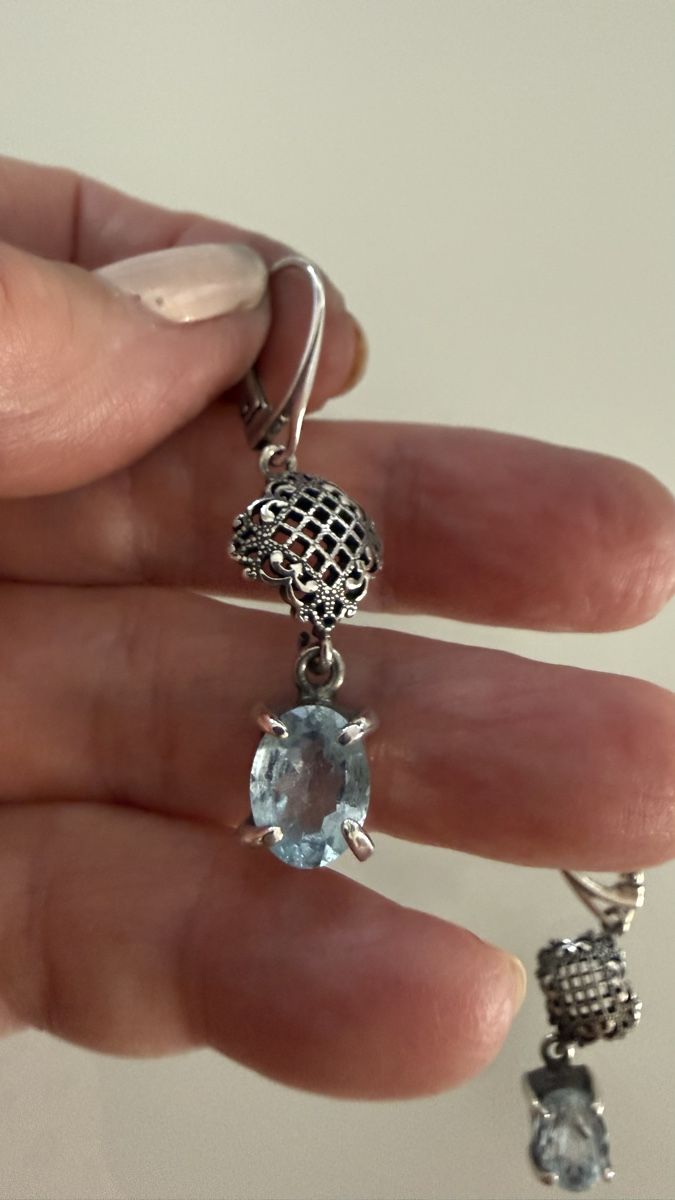 Boucles d'oreille: Fabelhafte Silberhänger mit Blue Topas – D'occasion à Ebikon par elischka 1