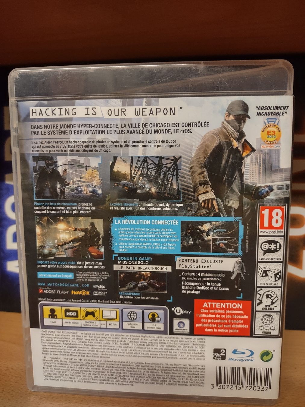 Sony Giochi: Watch Dogs PS3 -  – Usato da fribourg venduto da GameSpot 1