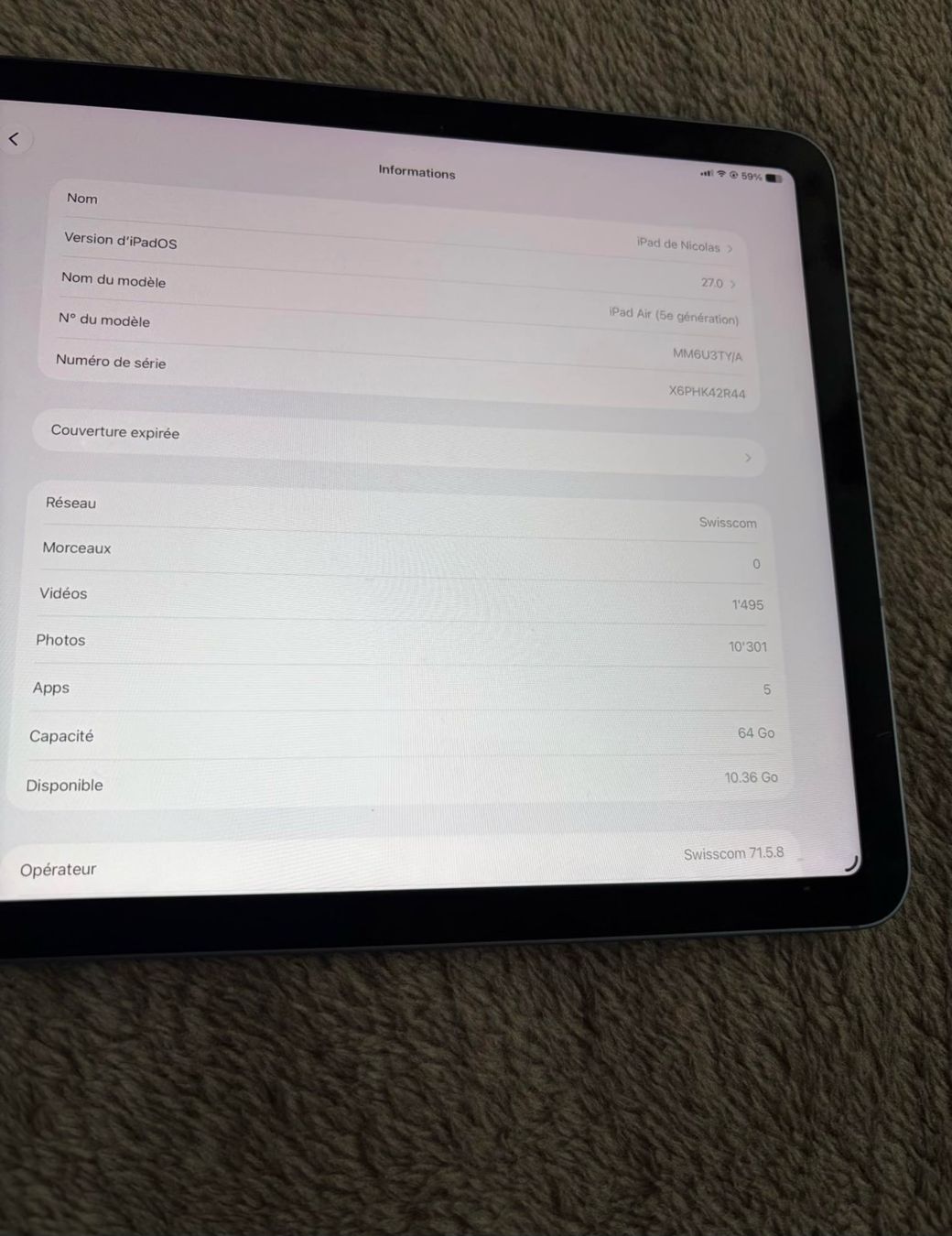 Apple Tablet PC: iPad air – Usato da moutier venduto da eny_w6ty