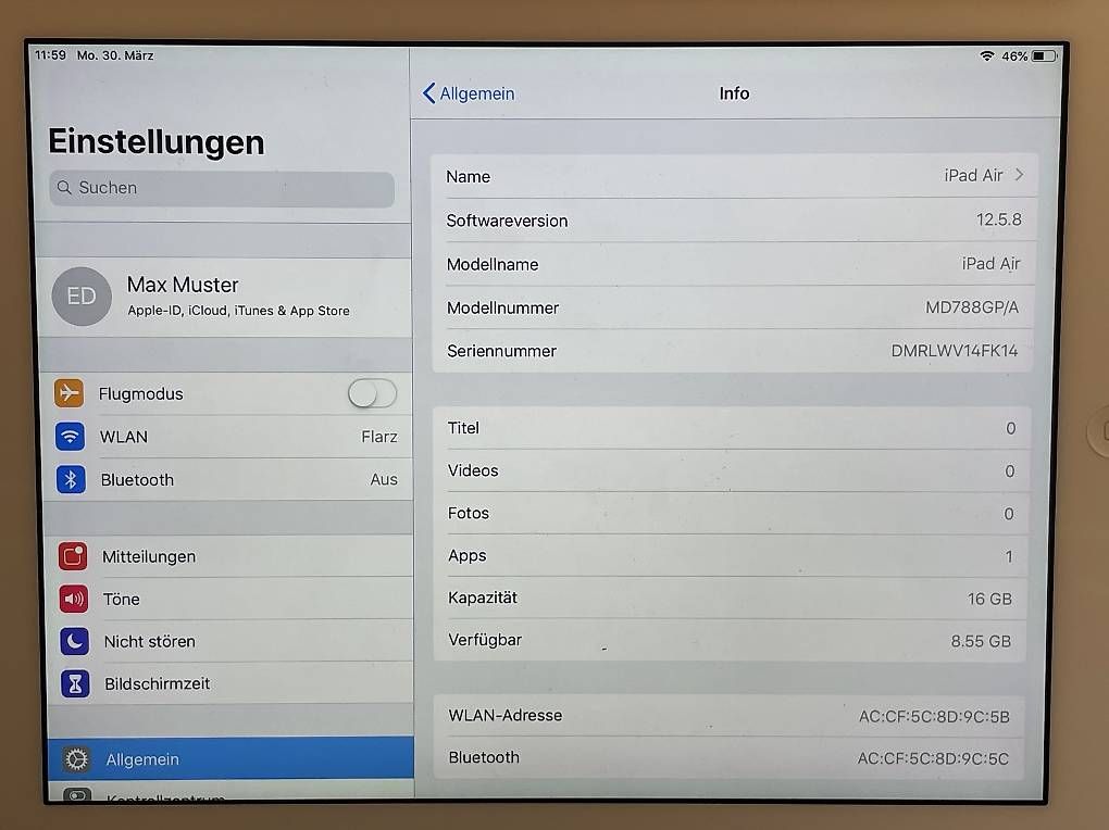 Tablet PC: iPad Air – Usato da Oensingen venduto da Chuet 1