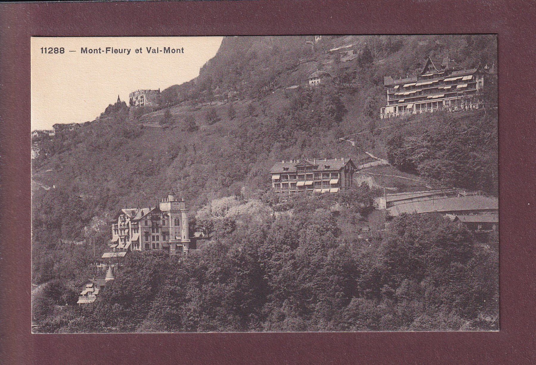 Cartoline postali: MONT-FLEURY et VAL-MONT sur Territet – Usato da Pully venduto da nicecards