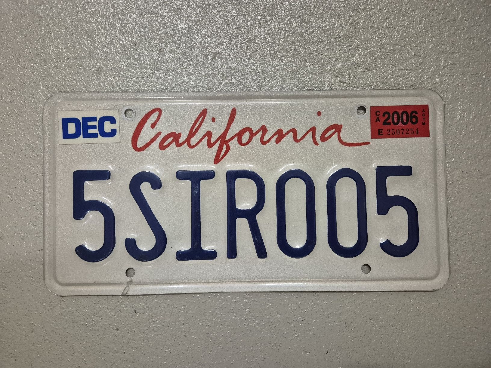 Insegne: US-Kontrollschild California – Usato da Lachen SZ venduto da bow_wdl9