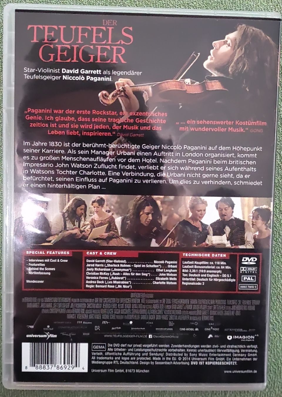 Tutti i DVDs: Der Teufelsgeiger - David Garrett DVD – Usato da Walenstadt venduto da risoluto 2