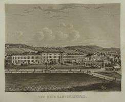 ZÜRICH DAS NEUE KANTONSSPITAL, AQUATINTA, 1853