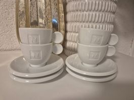SET NESPRESSO  ☕  tassen + unterteller  espresso  4 Stück
