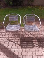 2 Gartenstühle Aluminium stapelbar guter Zustand