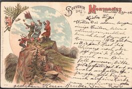^Lithografie Souvenir des Montagnes , gel. 1898