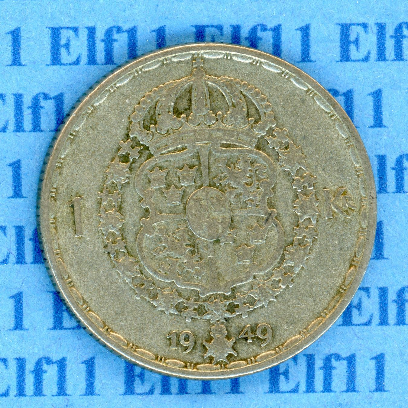 Alle Münzen: SEK___1.00 1949 ss-vz 1 Krone – Gebraucht aus Widnau von Elf11